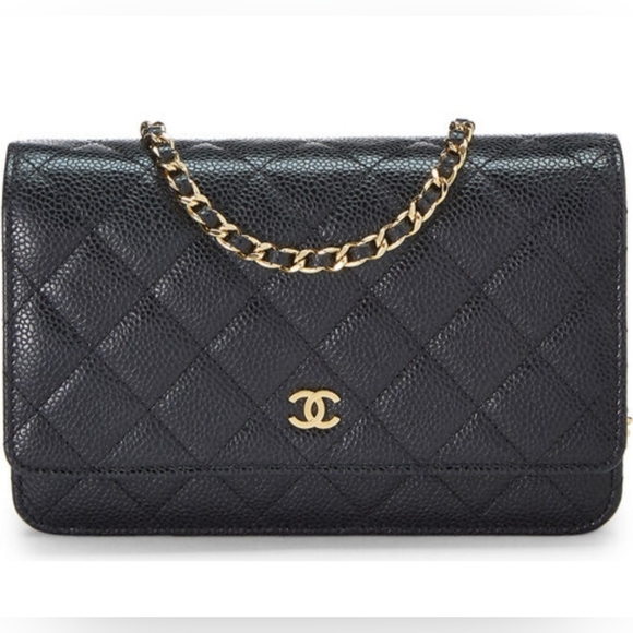 CHANEL Handbags - Chanel Black Quilted Caviar Leather WOC